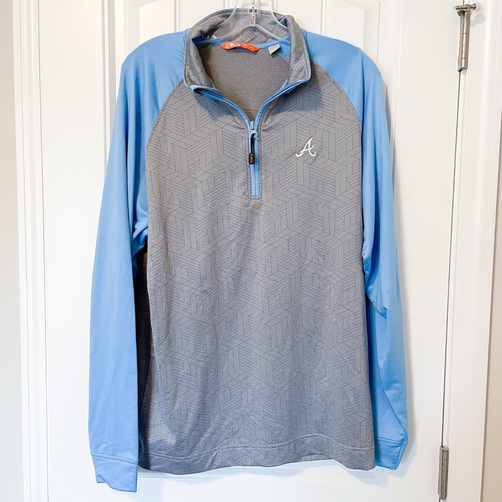 ⚡️NWOT Atlanta Braves Cutter & Buck geo pullover